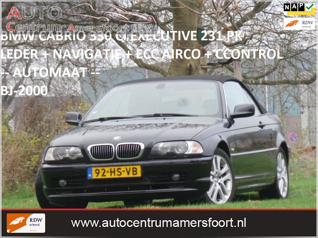 apotheker Overvloedig Kolonel BMW 3-serie Cabrio - 330Ci Executive ( INRUIL MOGELIJK ) Benzine uit 2000 -  www.autocentrumamersfoort.nl