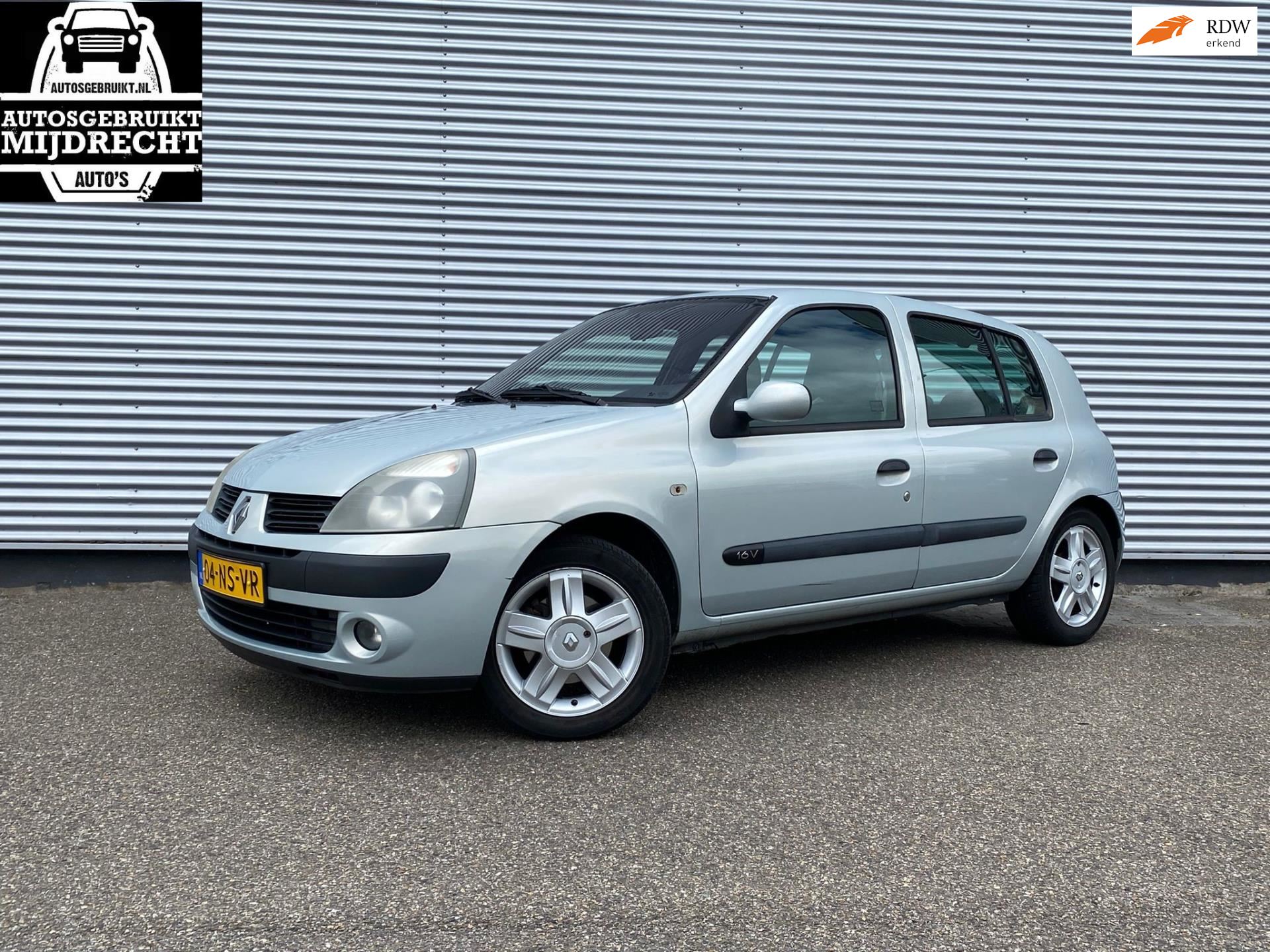 Transparant musical Postcode Renault Clio - 1.2- 16V Dynamique Luxe / Clima / 5- Deurs / Trekhaak / Goed  Onderhouden !!! Benzine uit 2004 - www.autosgebruikt.nl