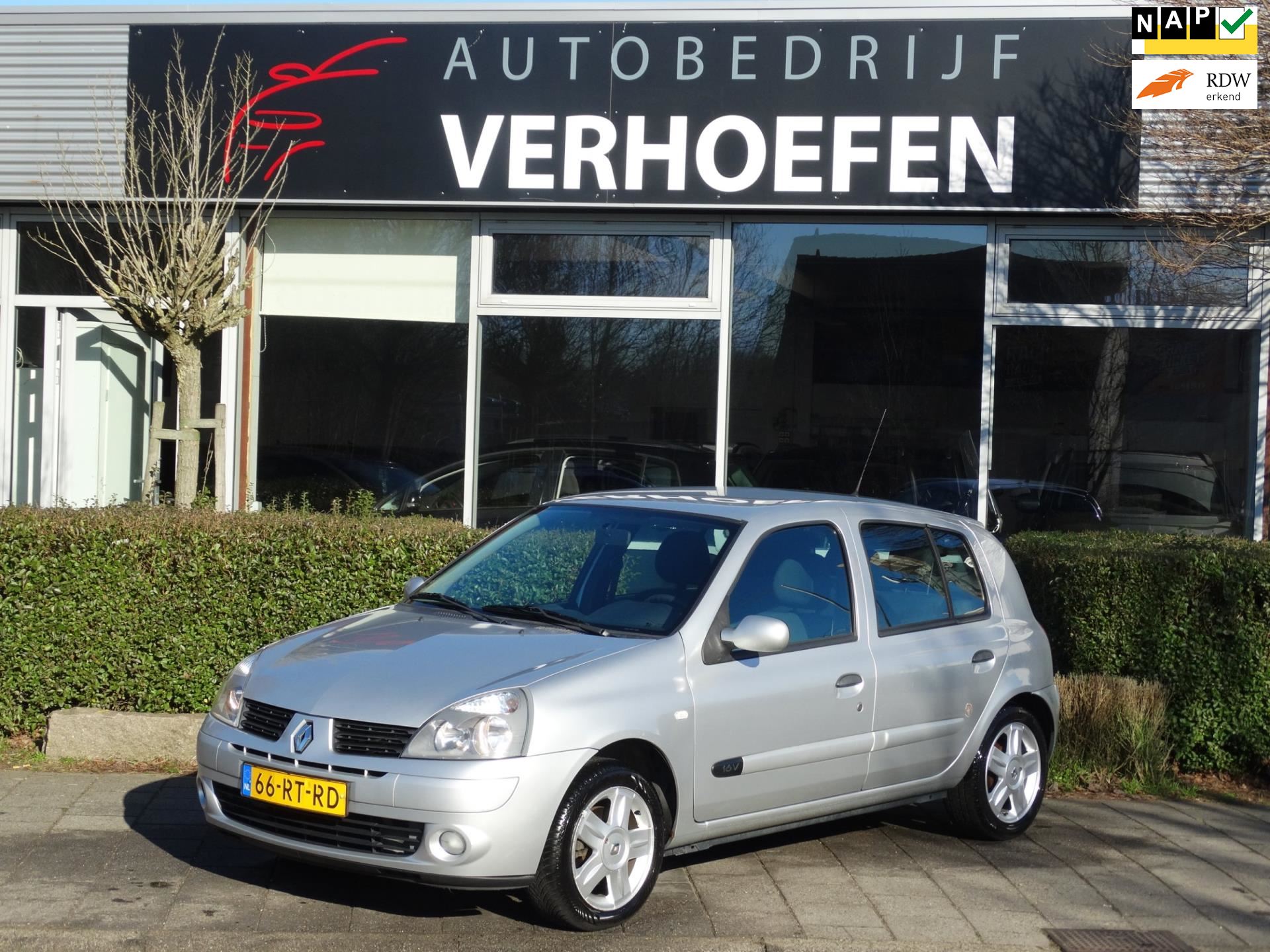 geboorte Bouwen op Oneindigheid Renault Clio - 1.2- 16V Authentique Comfort - AIRCO - NAP KM STAND - ELEKTR  RAMEN / SPIEGELS - 5 DEURS - AUX Benzine uit 2005 -  www.autobedrijfverhoefen.nl