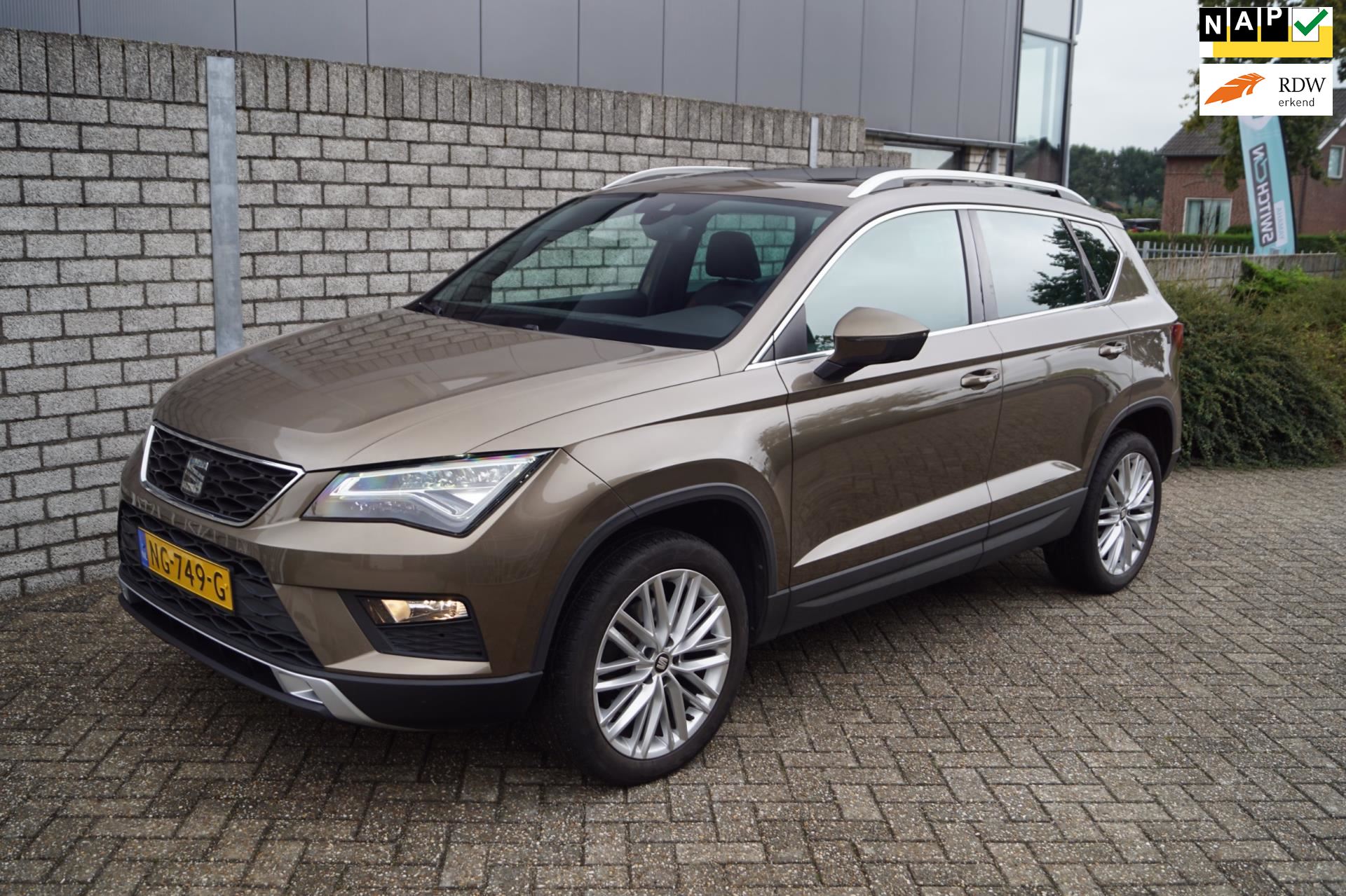 Seat Ateca - 1.4 Ecotsi Xcellence Autom Panodak Leder/ Alcantara Adaptieve  Cruise Navi Camera Clima Pdc Lmv Trekhaak Enz Nl Auto. Benzine Uit 2017 -  Www.Autowijdeven.Nl