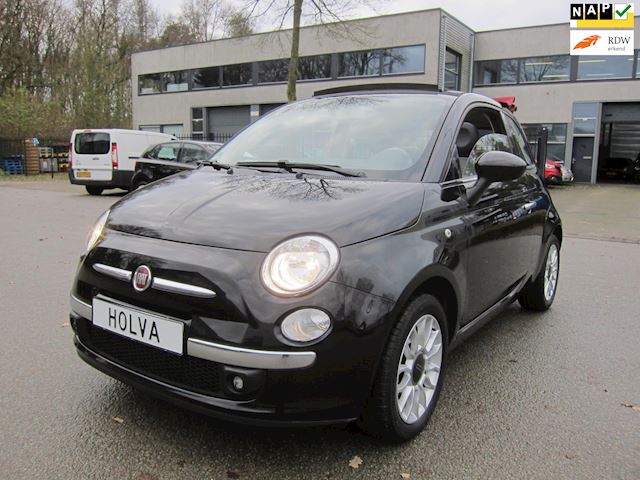 Fiat 500 C 1.2 Lounge LEDER PDC CABRIO ZWART /ROOD DAK